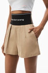 alexander wang chino safari short in cotton tailoring