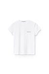 alexander wang white shrunken tee in high twist jersey