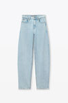 alexander wang bleach zipped back slit wide-leg jeans