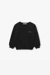 alexander wang black kids logo sweatshirt in essential terry