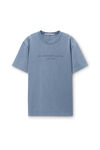 alexander wang washed vintage blue glitter puff logo tee in cotton