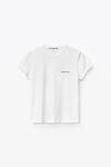 alexander wang white shrunken tee in high twist jersey