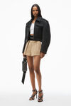 alexander wang chino safari short in cotton tailoring