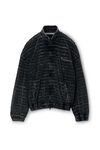 alexander wang washed pepper crocodile jacquard velour track jacket