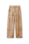 wide-leg pant in workwear trompe-l'oeil print