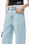 alexander wang bleach zipped back slit wide-leg jeans