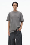 alexander wang washed granite glitter puff logo tee in cotton