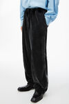 alexander wang washed pepper logo track pant in velour