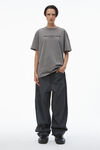 alexander wang washed granite glitter puff logo tee in cotton