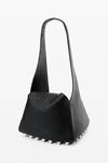 alexander wang black rex medium hobo bag in lambskin leather