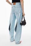 alexander wang bleach zipped back slit wide-leg jeans