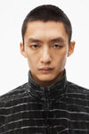 alexander wang washed pepper crocodile jacquard velour track jacket