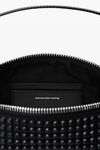 alexander wang black heiress flex bag in neoprene with 3d spikes