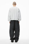 alexander wang vintage heather grey crewneck sweatshirt in dense fleece