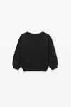 alexander wang black kids logo sweatshirt in essential terry