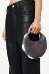 alexander wang asphalt dome circular top-handle bag in trompe-l'oeil denim leather