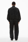 alexander wang washed pepper crocodile jacquard velour track jacket