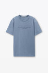 alexander wang washed vintage blue 闪光徽标棉质t恤