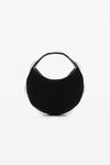 alexander wang black dome circular top-handle bag in calf leather