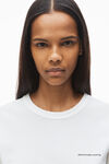 alexander wang white shrunken tee in high twist jersey