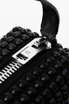 alexander wang black heiress flex bag in neoprene with 3d spikes