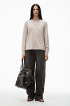 alexander wang black/ cream punch tote bag in brushed-effect leather