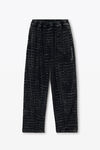 alexander wang washed pepper crocodile jacquard velour track pants