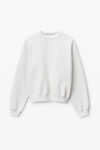 alexander wang vintage heather grey crewneck sweatshirt in dense fleece