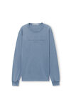 alexander wang washed vintage blue glitter puff logo long-sleeve tee in cotton