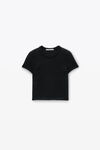 alexander wang black logo jacquard short sleeve baby tee