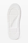 alexander wang white/pink puff pebble leather sneaker with logo