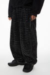 alexander wang washed pepper crocodile jacquard velour track pants