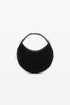 alexander wang black dome circular top-handle bag in calf leather