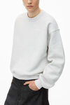 alexander wang vintage heather grey crewneck sweatshirt in dense fleece