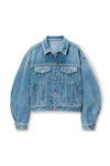 Oversize jacket in brushed denim