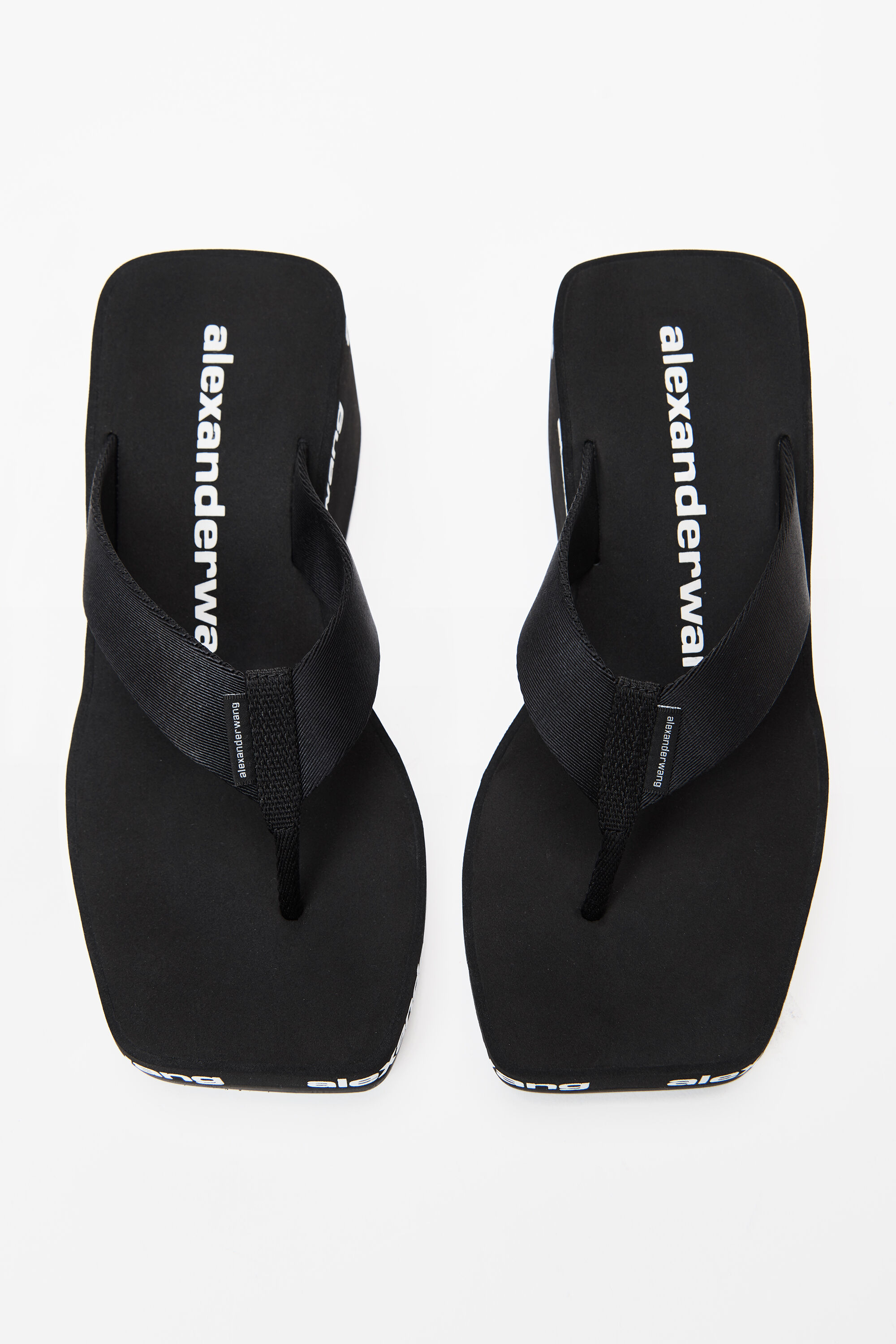 alexanderwang AW NYLON WEDGE FLIP FLOPS BLACK - alexanderwang® CN