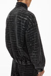 alexander wang washed pepper crocodile jacquard velour track jacket