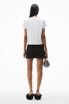 alexander wang white shrunken tee in high twist jersey